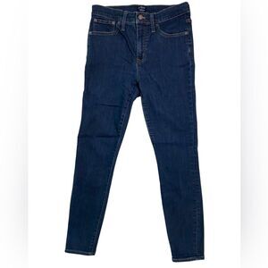 J. Crew Dark Wash 9 Inch Mid Rise Skinny Jeans